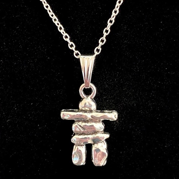 Inukshuk Stone Man Necklace - Picture 2 of 8